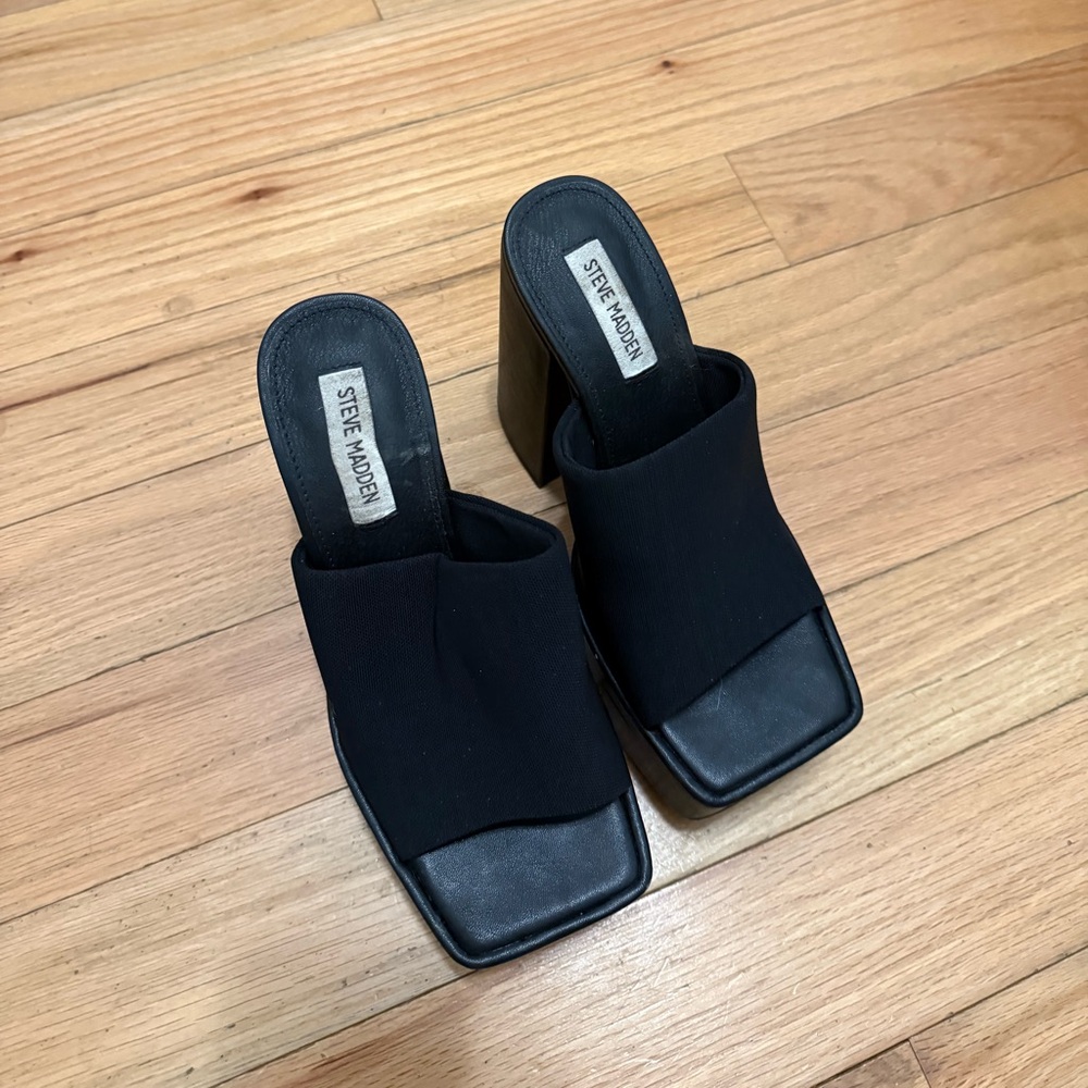 Steve Madden Tristyn Slip On Open Squared Toe Blo… - image 1